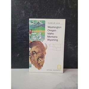 National Geographic Map Close-Up: USA Washington Oregon Idaho Montana Wyoming